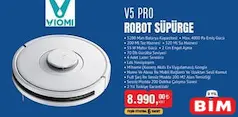 VİOMİ V5 PRO ROBOT SÜPÜRGE